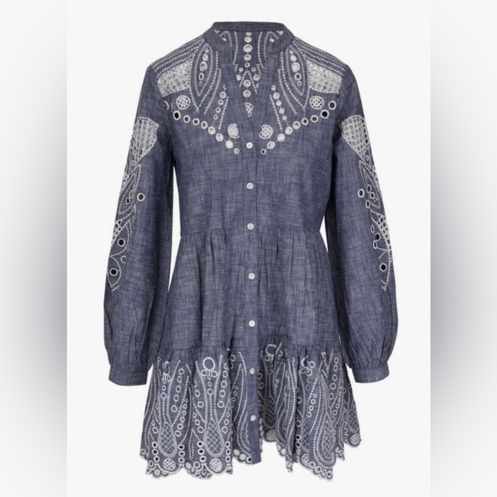 Veronica Beard Ariana Dress in Chambray Sz 4 NWT
